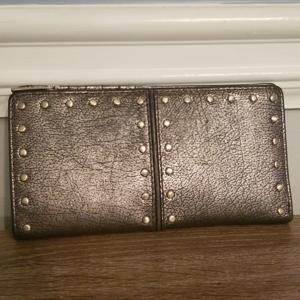 Michael Kors metallic studded wallet